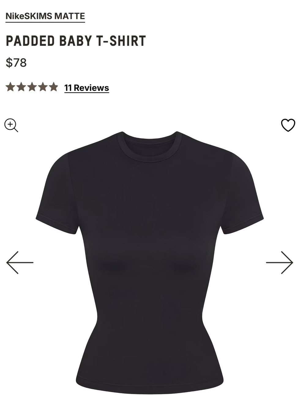 Skims + Nike padded baby t-shirt